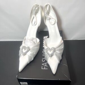 Fashion Nova White Chic Heels
